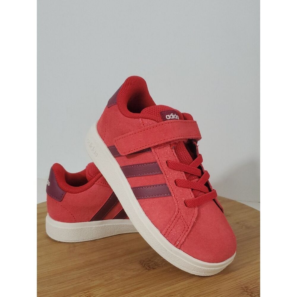 Adidas Grand Court 00s K Red Kids Sneakers Size 10 NIB